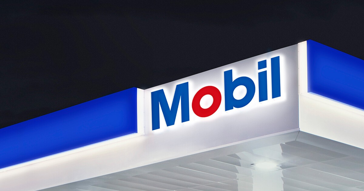 mobil gas station logo